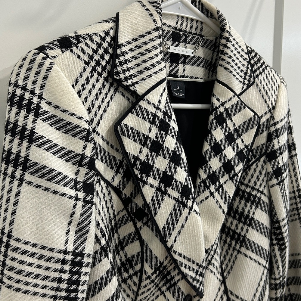 White House Black Market Tweed 40% Wool Peplum Blazer |Size 2 - Picture 4 of 10